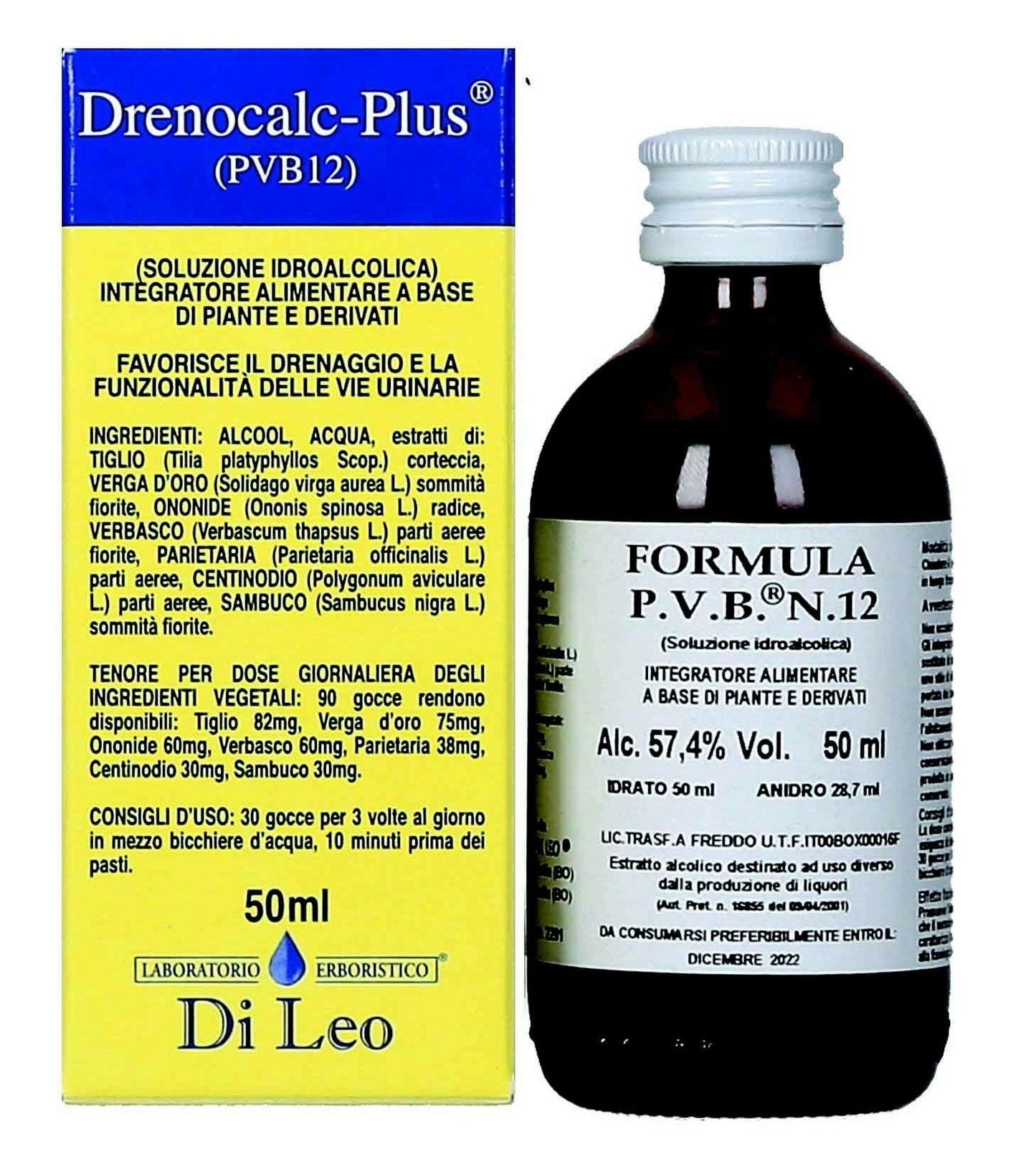 Drenocalc-Plus® Di Leo(PVB12) – 50ml LABORATORIO ERBORISTICO DI LEO