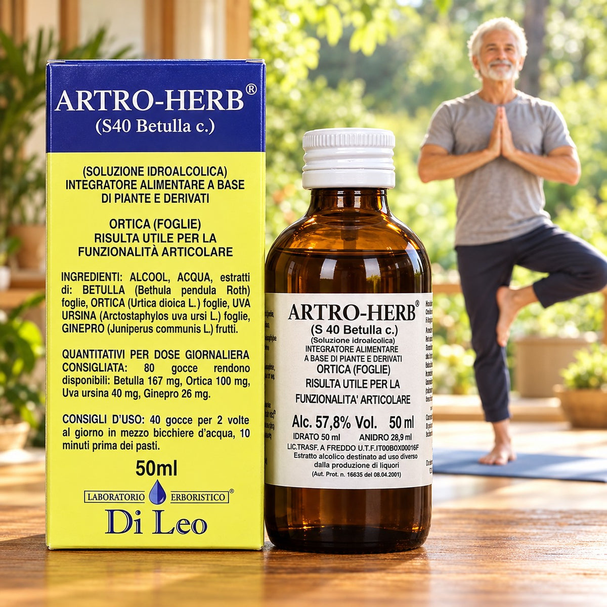 Artro-Herb® (S40 Betulla c.) 50 ml Laboratorio Erboristico Di Leo – flacone e confezione | Erboristeria Ippocrate
