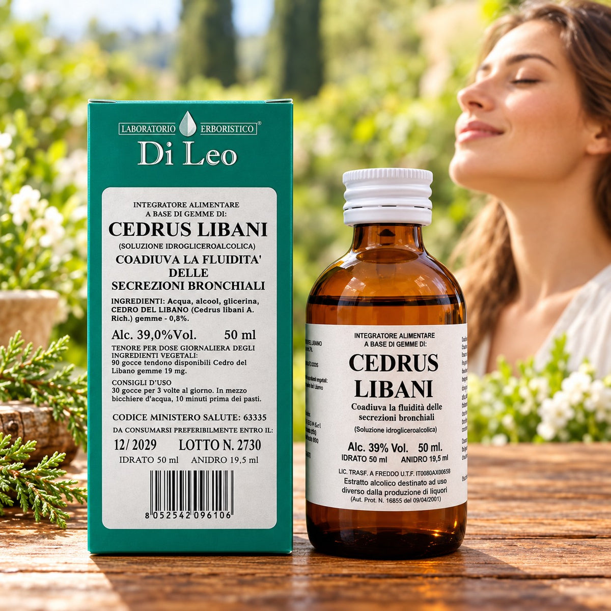 Cedrus libani gemmoderivato 50 ml Laboratorio Erboristico Di Leo – flacone e confezione | Erboristeria Ippocrate