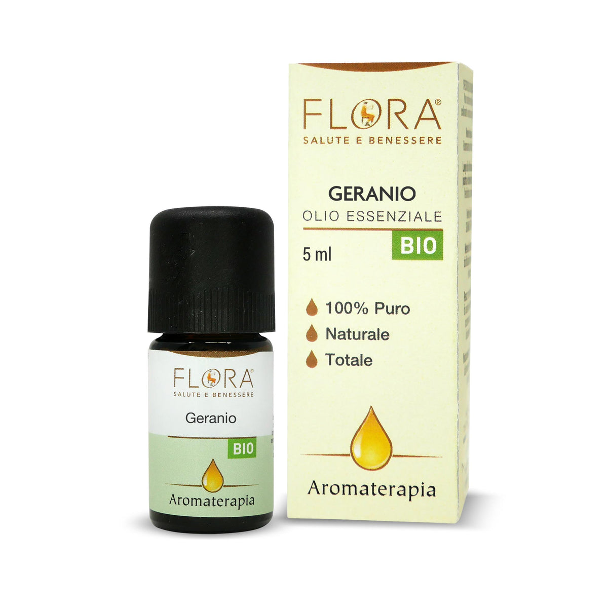 Olio essenziale di Geranio BIO 5 ml Flora