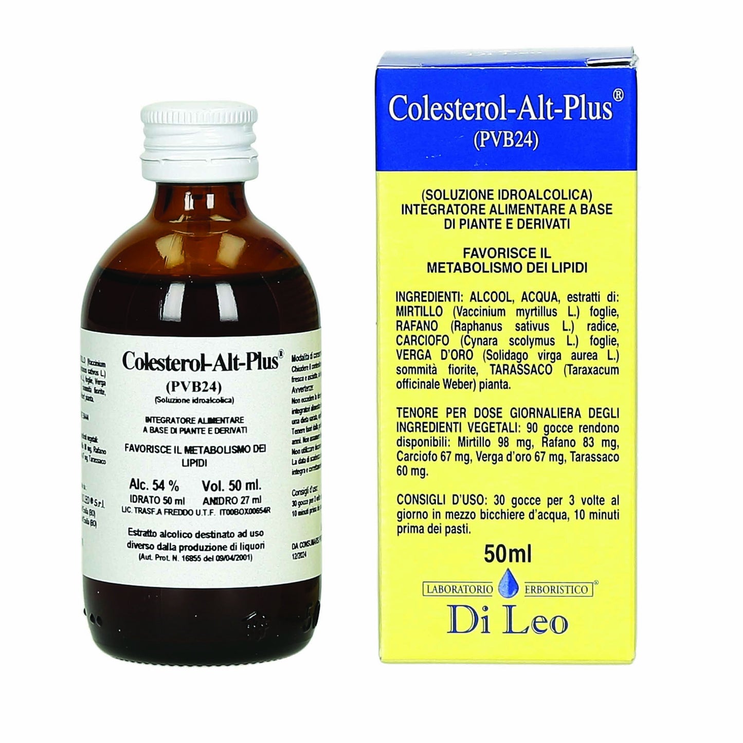 Colesterol-Alt-Plus® Di Leo (PVB24) – 50ml Prodotti Erboristici LABORATORIO ERBORISTICO DI LEO   
