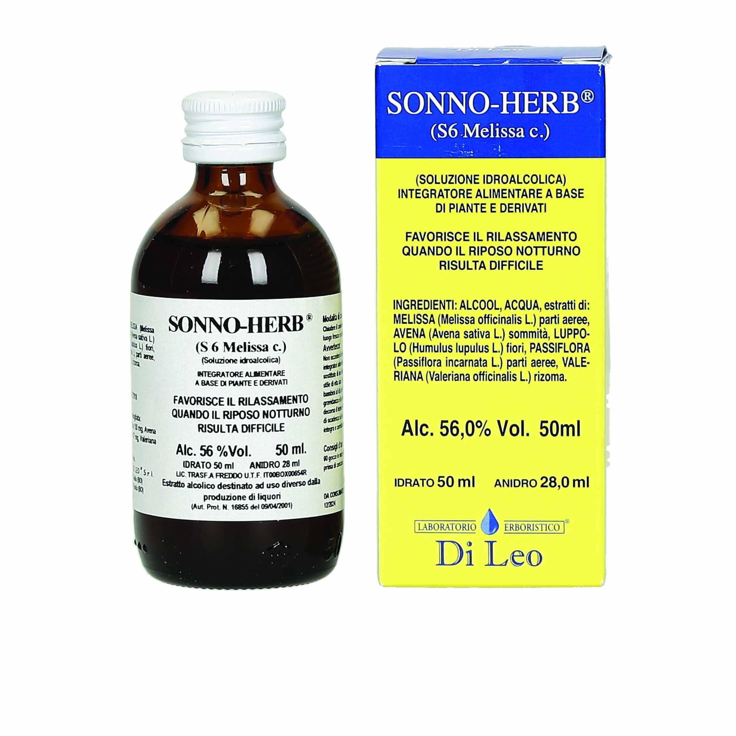 Sonno-Herb® Di Leo (S6 Melissa c.) – 50ml  LABORATORIO ERBORISTICO DI LEO   