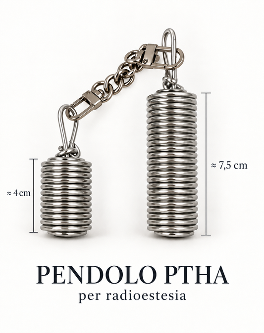 Pendolo Ptah Alluminio – vista laterale con catenella | Erboristeria Ippocrate