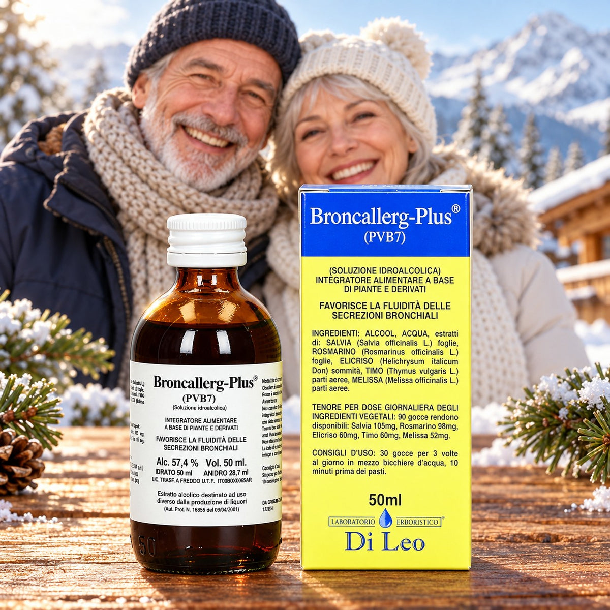 Broncallerg-Plus® (PVB7) 50 ml Laboratorio Erboristico Di Leo – flacone e confezione | Erboristeria Ippocrate