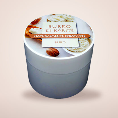 Burro di karitè puro 200 ml in vaso, linea Sapone Marino
