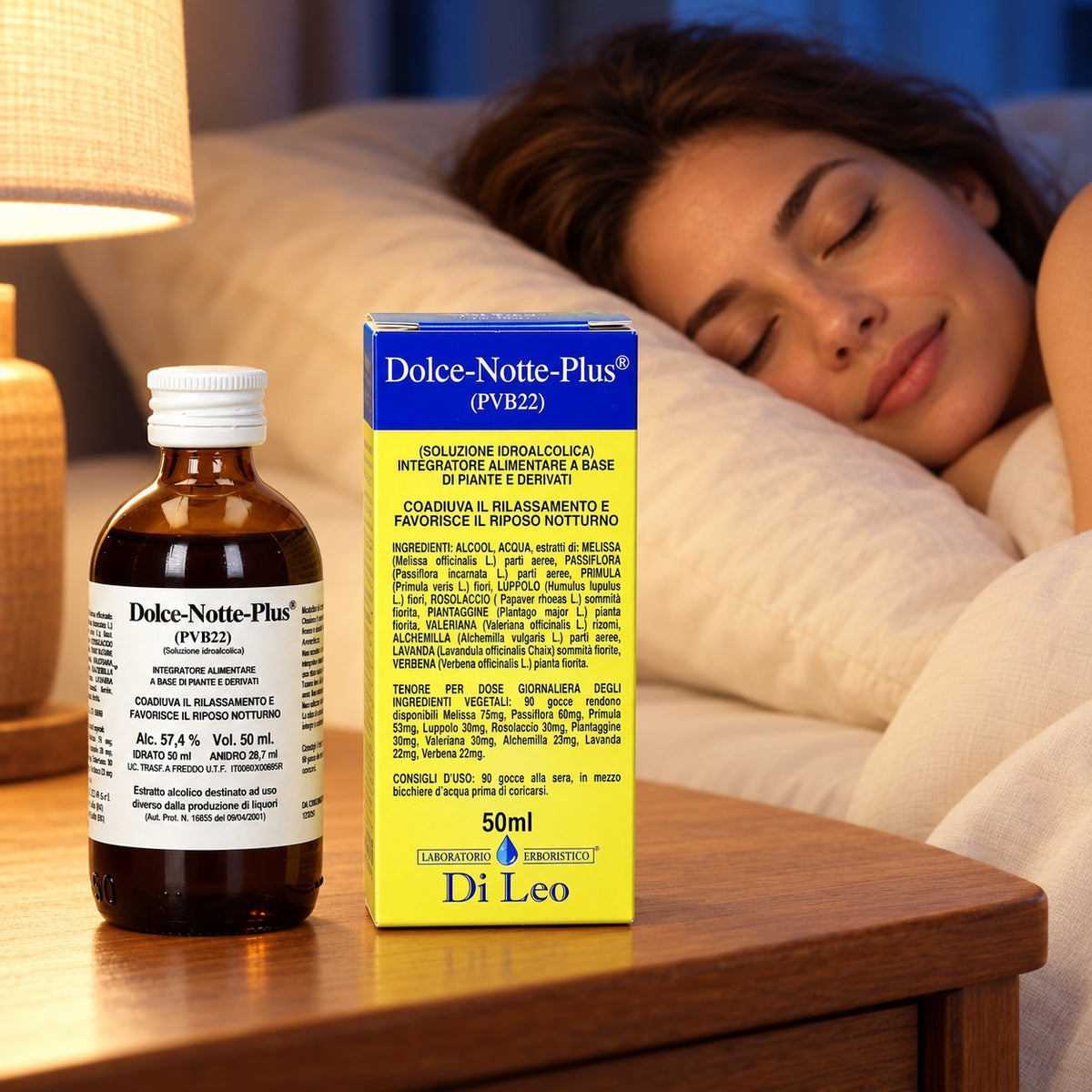 Dolce-Notte-Plus® (PVB22) 50 ml Laboratorio Erboristico Di Leo – flacone e confezione | Erboristeria Ippocrate