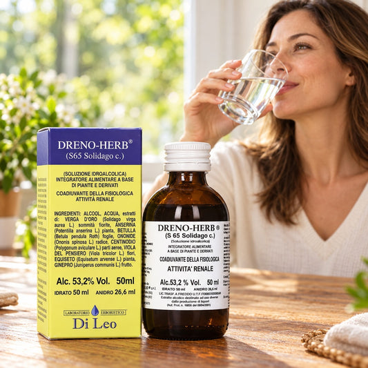 Dreno-Herb® (S65 Solidago c.) 50 ml Laboratorio Erboristico Di Leo – flacone e confezione | Erboristeria Ippocrate