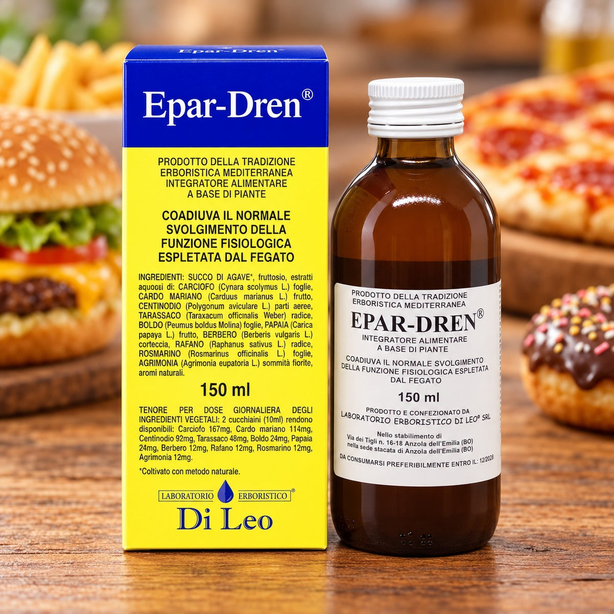 Epar-Dren® 150 ml Laboratorio Erboristico Di Leo – flacone e confezione | Erboristeria Ippocrate