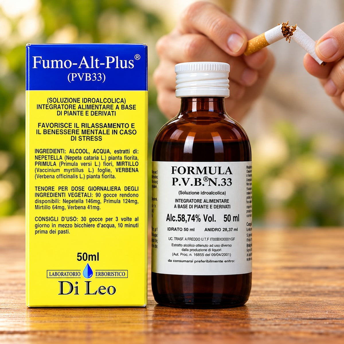 Fumo-Alt-Plus® (PVB33) 50 ml Laboratorio Erboristico Di Leo – flacone e confezione | Erboristeria Ippocrate