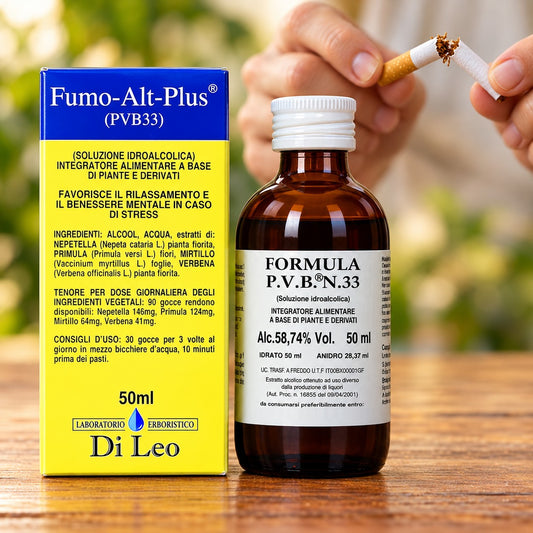 Fumo-Alt-Plus® (PVB33) 50 ml Laboratorio Erboristico Di Leo – flacone e confezione | Erboristeria Ippocrate