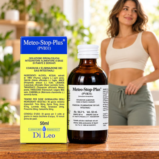 Meteo-Stop-Plus® (PVB31) 50 ml Laboratorio Erboristico Di Leo – flacone e confezione | Erboristeria Ippocrate