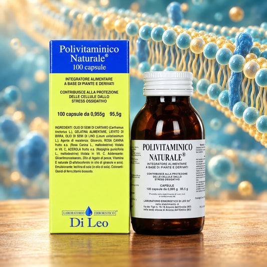 Polivitaminico Naturale® 100 capsule Laboratorio Erboristico Di Leo – flacone e confezione | Erboristeria Ippocrate